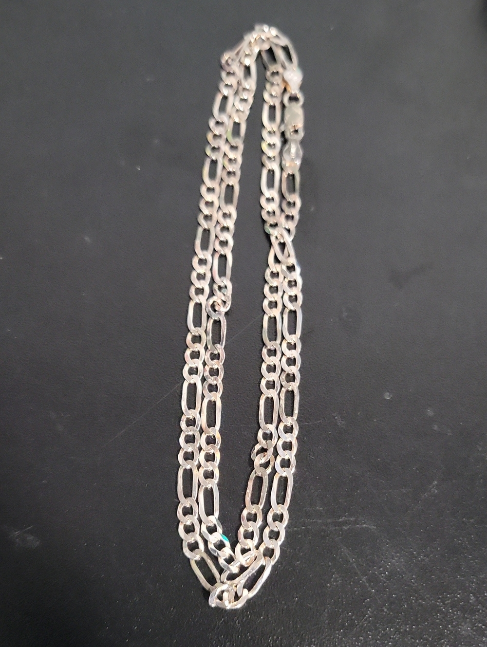 Sterling Silver Figaro Chain Necklace in Silver